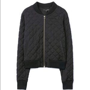 ARITZIA Wilfred Free Quilted Bomber Jacket Black S